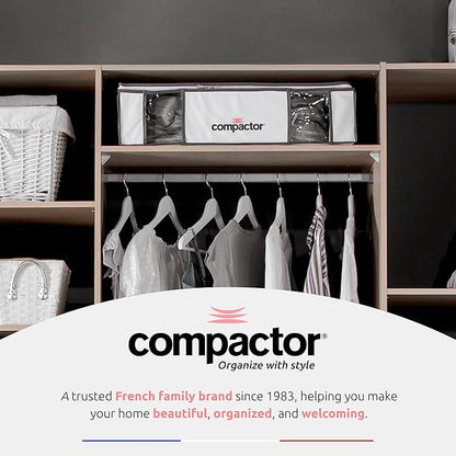 Compactor Vacuum Storage Bag XL | Space Saver Vacuum Storage Bags for Clothes, Comforters & Blankets | Ultimate Storage Solution for Wardrobe | White Semi-Rigid Box |