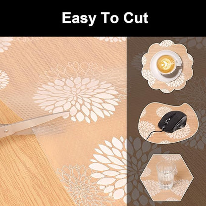 Cooyes Shelf and Drawer Liners for Kitchen Cabinets, Non Adhesive Cabinet Liner, EVA Waterproof Durable Non-Slip Drawer Mats for Shelves, Refrigerator, Storage, Desks（23.6" W x 118" L）
