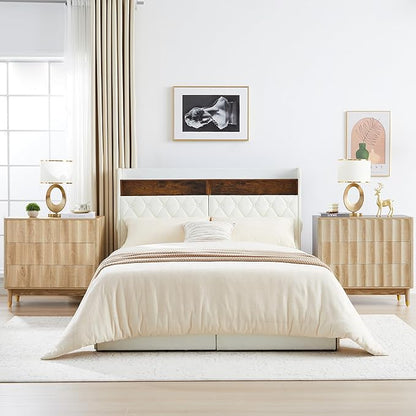 Bifins Fluted 3 Drawer Dresser, 31.5" Wide Modern Storage Chest of Drawers, Wood Drawer Organizer for Bedroom, Living Room, Hallway