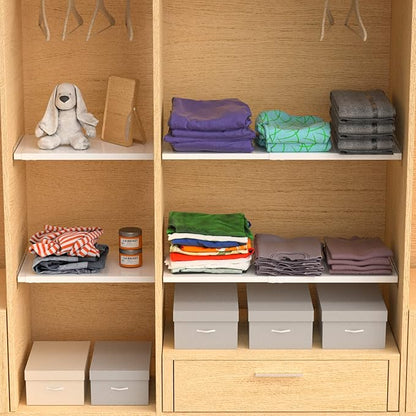 Adjustable Closet Storage Shelves, Heavy Duty Expandable Wardrobe Shelves Organizer System for Closet Cabinet Wardrobe Cupboard Bedroom Garage 2 Pack (L:16.9'' to 31.5"; W:11.8'')