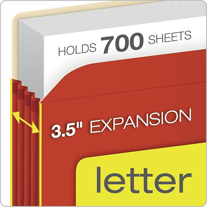 Pendaflex Globe-Weis/Pendaflex Colored File Pockets, Letter Size, 3.5 Inch Expansion, Assorted Colors, 5 Pockets per Pack (1524E5 ASST)