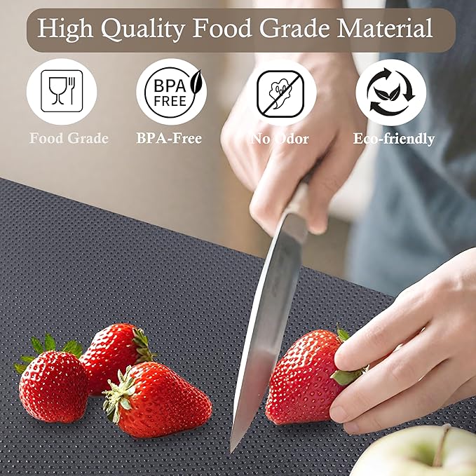 Shelf Liner Non-Slip 10 Inch Wide X 20 Ft Kitchen Cabinet Drawer Liners Waterproof & Oil-Proof Drawer Liners for Cupboard Pantry Non Adhesive Refrigerator Shelf Liner Strong Grip Cabinet Mat (Black)