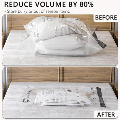 14 Pack Vacuum Storage Bags with Electric Pump, Compression Packing Seal Space Saver Cubes for Clothing Bedding Blankets Pillows