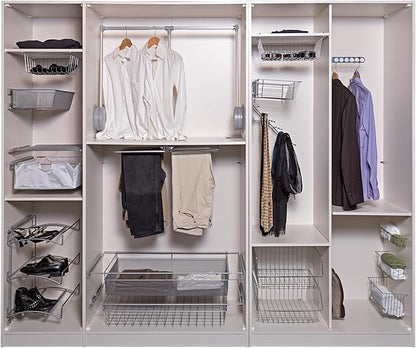 LTL Home Products WS-Z215430C More Inside Hanging Under Shelf Storage Basket, Medium, Chrome