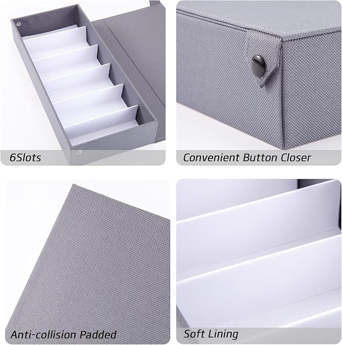 TRIUMPH VISION Sunglasses Organizer Storage Eyeglasses Holder - Multiple Glasses Case Box Eyewear Case with Lid