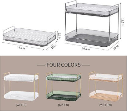 Coffee Bar Accessories, Station Organizers,Large Capacity Storage with Drain Board,Whisky Tray,Mug Tea Cup Holder Coffee Bar Organizer, Smoky Gray