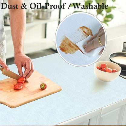 Shelf Liners 16 Inch Wide X 20 Ft Kitchen Cabinet Drawer Liners Non Slip Waterproof Pantry Shelves Refrigerator Liner Non Adhesive Strong Grip Bathroom Drawer Mat Cupboard Dresser Closet Liner