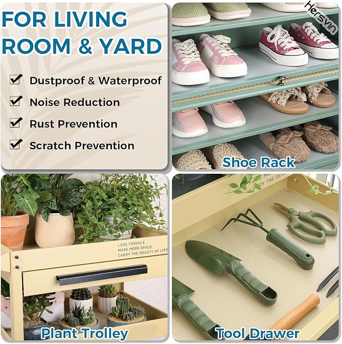 Hersvin Shelf Liners 22 in x 20 ft EVA Drawer Mats, Non-Adhesive Cupboard Protector, Kitchen Cabinet Lining Fridge Liner (Clear Stripe, 56x610cm)