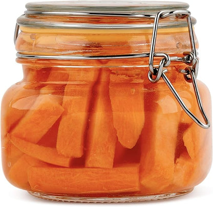 Galashield Glass Jars with Lids 16 oz Food Storage Jars with Airtight Lids Leak Proof Glass Canisters Kitchen Jars