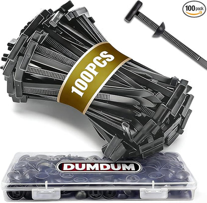 100 Pcs Nylon Universal Cable Tie Buckle with PP Storage Box - Fixion Tools Kit Includes Multifunctional Zip Ties, Pin & Button Fasteners, UV Resistant for Car Repair, Bumper & Fender Clips (100PCS)