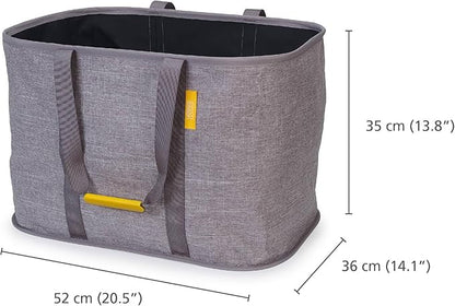 Joseph Joseph Hold-All Max Collapsible 55L/14.5 Gallon Washing Laundry Basket Bag, Durable Fabric, Moisture Resistant, Grey