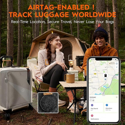 YOYOVAC Vacuum Suitcases Compression Bags with Wireless Pump & iOS Tracker– Vacuum Bags for Travel Luggage, No Checked Baggage, Triple Your Luggage Space, IP68, Reusable, Fits 20/24/28 Inch Suitcase