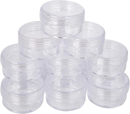 The Beadsmith Personality Case - Clear Storage Organizer Box – 6.4 x 4.8 x 1 inches - Includes 12 Small Containers with lids - 1.5 x 0.8 inches, Bead Holder