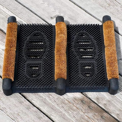 NINAMAR Mud Scrubber Rubber Brush Mat - Scrub & Scrape Muddy Shoes - 1 Pack