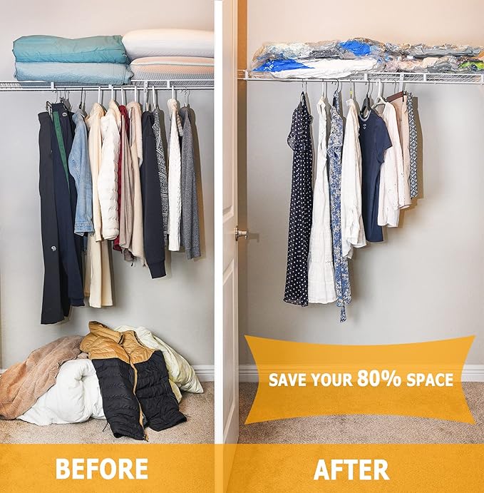 Vacuum Storage Bags 7 Jumbo, Space Saver Sealer Bags,Vacuum seal bags for clothing, Pillows, Comforters, Blankets, Bedding