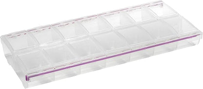 Craft Mates Craft & Sewing Supplies Organizer, 14 Locking Compartments (3XL) with Clear Lids, Bead, Jewelry, Embroidery, Thread, Needle, Scrapbooking, DIY Storage Box for Crafters and Artists