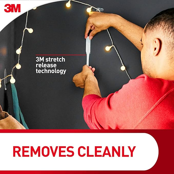 Command Large Satin Brass Double Hooks, 2 Coat Hooks and 2 Strips, Damage-Free Hanging with Adhesive, Great for Hanging Christmas Decorations, Holds up to 4 lb