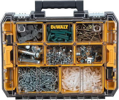 DEWALT TSTAK Tool Organizer,Small Parts and Screw Organizer Tool Box with Removable Compartments,(DWST17805),(Pack of 4)
