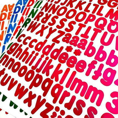 Alphabet Stickers Color Letter 1 Inch Mailbox Numbers Labels Vinyl Self-Adhesive Labels Matte Letter Sticker Waterproof Decorative DIY Stickers