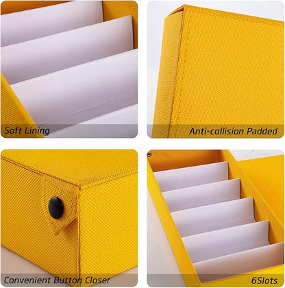 TRIUMPH VISION Sunglasses Organizer Storage Eyeglasses Holder - Multiple Glasses Case Box Eyewear Case with Lid