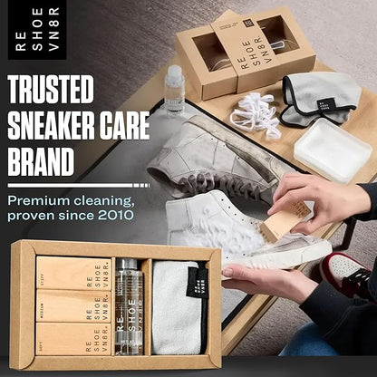 RESHOEVN8R Shoe Cleaner Kit and Sneaker Cleaner Sets - Cleaning Kit Solution for Sneakers, Mesh, Canvas, Suede, Knit, Leather