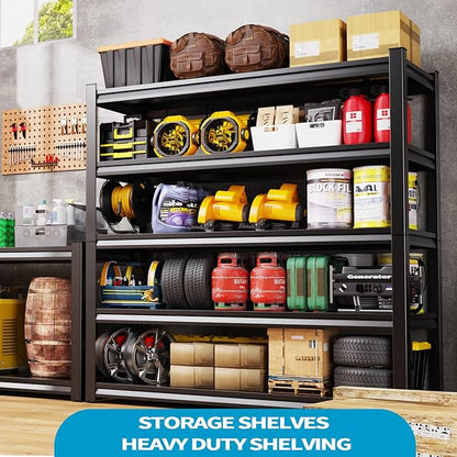 72" H Garage Storage Shelves 5-Tier,Garage Storage System Shelves Adjustable 2000LBS,Storage Shelving for Basement,Pantry,Kitchen,Warehouse, 72''H x 36''W x 16''D