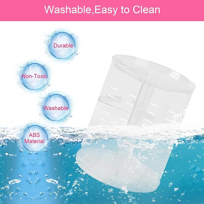 Easyhouse 360 Rotating Makeup Organizer, DIY 8 Adjustable Layers Spinning Skincare Organizer, Cosmetic Holder Shelf, Make Up Organizers and Storage for Vanity Bathroom Countertop (Clear-A)