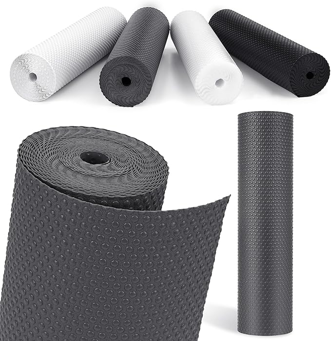Drawer Liners, Waterproof Shelf Liner, Anti-Slip Non-Adhesive BPA Free Kitchen Cupboard Cabinet Liner Refridge Fridge Mats Sink Protector Strong Durable for Home (Grey/23.6in x 20Ft)