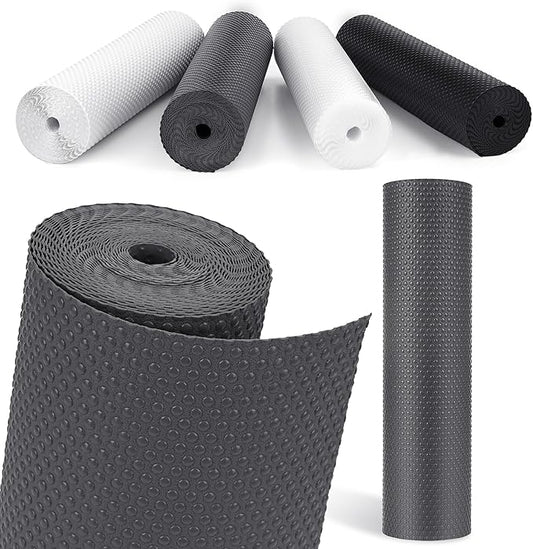 Drawer Liners, Waterproof Shelf Liner, Anti-Slip Non-Adhesive BPA Free Kitchen Cupboard Cabinet Liner Refridge Fridge Mats Sink Protector Strong Durable for Home (Grey/23.6in x 20Ft)