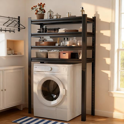 Over Washer and Dryer Shelves,4 Tier Adjustable Height Shelving,Space Saving Shelf,Adjustable Easy to Install,Space Saver Laundry Shelf Organizer,63”H*17.7”D*39.3“W