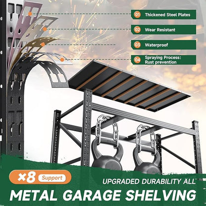 Letaya 2000LBS Storage Shelves Heavy Duty,60" H Garage Shelving Units, 4 Tier Adjustable Utility Rack Shelf,Large Metal Industrial Shelves,for Shop,Warehouse,Basement (40" W x 20" D x 60" H)