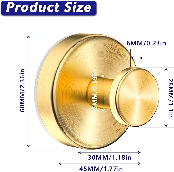 Suction Cup Hooks for Shower,Wreath Hanger for Front Door,Removable No Drill Waterproof Towel Loofah Hook,Upgraded 15 lbs Strong Suction Metal Hooks for Bathroom,Wall,Garland Glass Door-Gold 2 Pcs