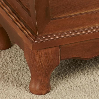 Touch of Class Magnificent Lyndhurst Wooden Magazine Rack - Regal Walnut - Wood Floor Furniture Racks for Periodicals, Newspapers and Magazines.