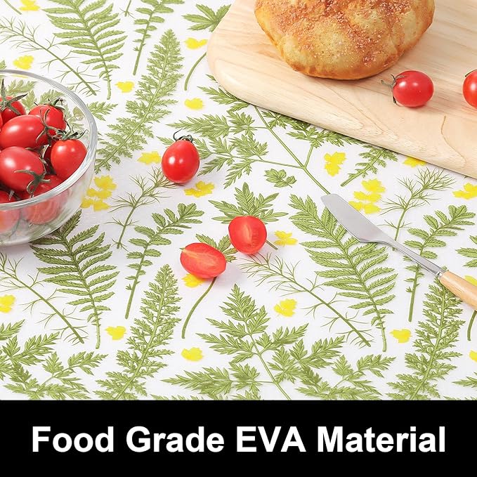Cooyes Shelf Liners for Kitchen Cabinets Refrigerator Liners Waterproof & Oil-Proof Kitchen Cupboard Liner Drawer Mats EVA Material Non Adhesive Fridge Liner for Shelves（23.6" W x 360" L）