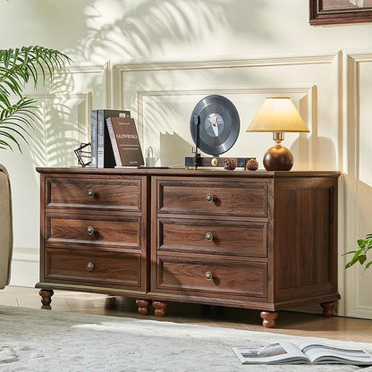 Joaxswe Farmhouse Nightstand with Charging Station, 24" Wide End Table with 3 Drawers,Wood Dresser Cabinet for Bedroom, Bed Side Table Chest of Drawers,Night Stand for Living Room, Closet,Brown