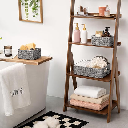 GRANNY SAYS Wicker Storage Baskets for Shelves, Wicker Baskets for Organizing, Small Baskets for Vanity, 3 Pack