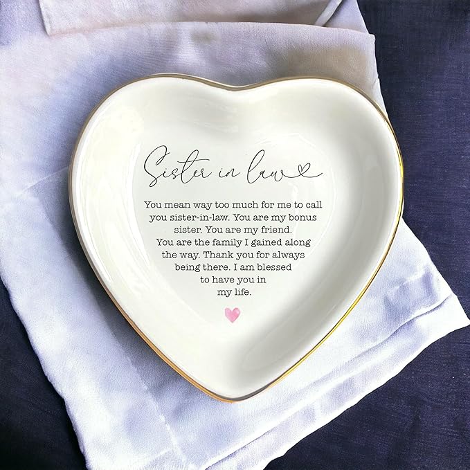 Bridesmaids & Maid of Honor Gifts - Future Sister & Sister Groom Dish and Jewelry for Wedding Day
