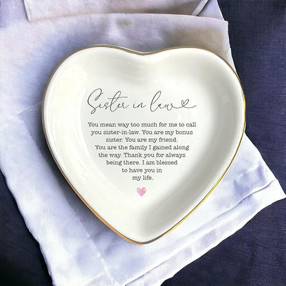 Bridesmaids & Maid of Honor Gifts - Future Sister & Sister Groom Dish and Jewelry for Wedding Day