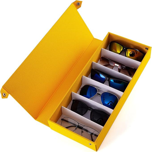 TRIUMPH VISION Sunglasses Organizer Storage Eyeglasses Holder - Multiple Glasses Case Box Eyewear Case with Lid