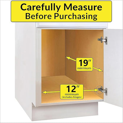 LYNK PROFESSIONAL® Pull Out Cabinet Organizer, 11" x 18" Slide Out Drawers for Kitchen Cabinets - Sliding Pull-Out Pantry Shelves – Home Shelf Organizers - Lifetime Ltd. Warranty, Chrome