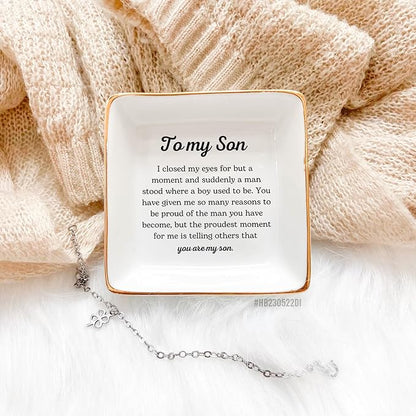 to My Son Gift Ring Dish, Son Gift from Parents, Son Wedding Gift, Son Present, Son Gift, Groom Wedding Gift, Son Present Groom Gift, Son Graduation Gift, Son Birthday Gift