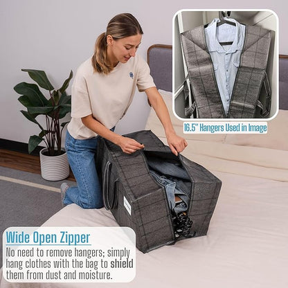 VENO 10 Pack Moving Bags w/Backpack Straps, Heavy Duty, Moving Boxes Alternative, Packing Supplies, Large Storage Totes for Dorm Room Essentials with Zipper for Clothes (Windowpane, 10 Pack)