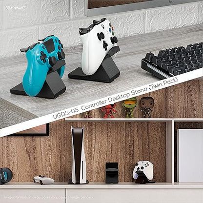 Game Controller Desktop Holder Stand (2 Pack) - Universal Design for Xbox ONE, PS5, PS4, PC, Steelseries, Steam & More, Reduce Clutter UGDS-05 by Brainwavz