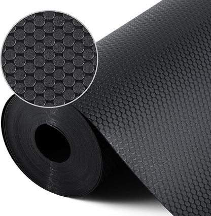 Black Shelf Liners for Kitchen Cabinets Non Adhesive Drawer Liner for Bathroom Waterproof Refrigerator Liners for Shelves Fridge Plastic Mats Cabinet Cupboard Liner 23.6 x 236.2 Inches