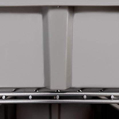 Seville Classics Heavy Duty NSF Bin Rack Solid Steel Wire Shelving Storage Unit, Patented Organizer for Garage, Warehouse, Office, Restaurant, Classroom, Kitchen, Gray, Includes 12 Bins