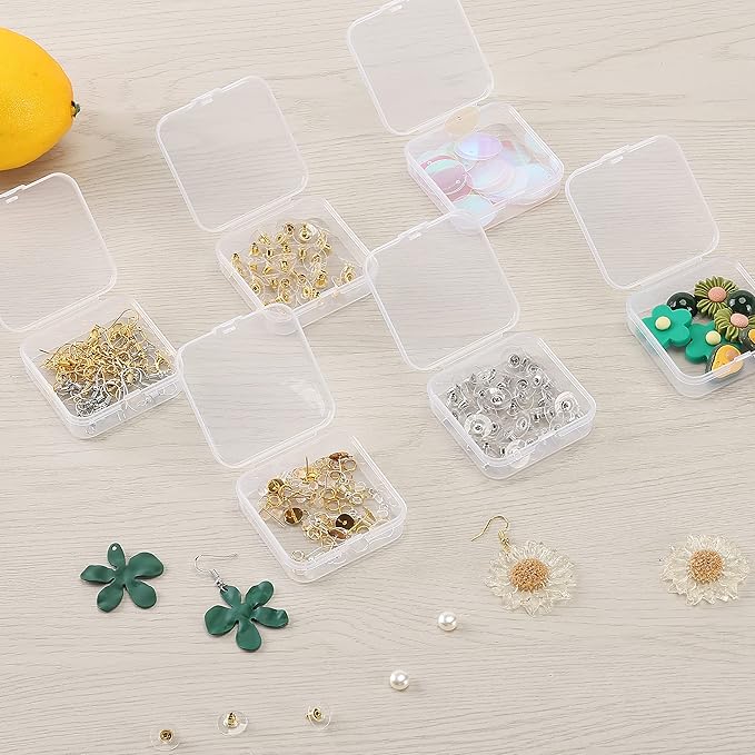 Mr. Pen- Small Plastic Containers, Clear, 12 pcs, Small Bead Organizer, Small Containers for Organizing, Bead Containers, Small Plastic Box, Mini Containers, Small Plastic Storage Containers