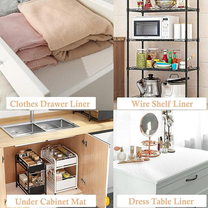 Shelf Liners for Kitchen Cabinets Non Adhesive 20 Inch Wide X 20 Ft Drawer Liner Non Slip Waterproof Refrigerator Mats Closet Pantry Shelf Liner Cupboard Liners for Kitchen Bathroom