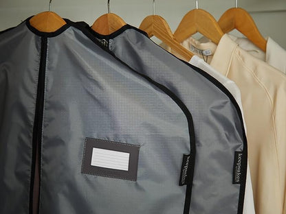 Covermates Keepsakes Garment Bag Set - Premium Polyester - Full Length Zipper - ID Window - Carrying Handles - Closet Storage, Grey