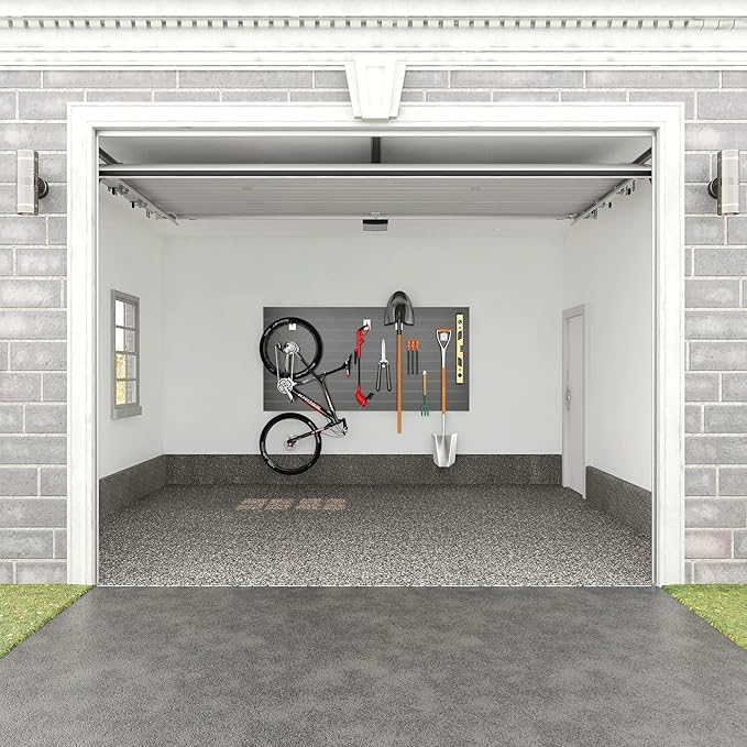 Proslat 33007 Mini Bundle with Slat Wall Panels and Mini Hook Kit, Charcoal