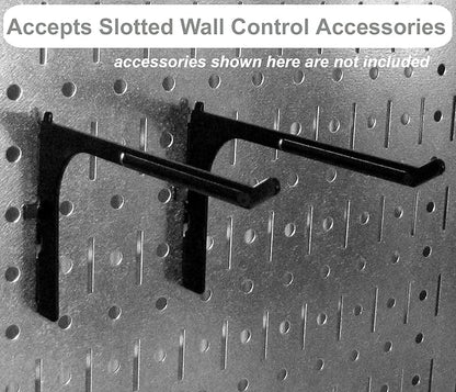 Wall Control Pegboard Garden Supplies Storage and Organization Garden Tool Organizer Kit with Black Pegboard and Blue Accessories